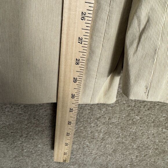 Hugo Boss Sharp1 Blazer Sport Coat‎ Mens 40 Long Tan Stretch Pinstriped Jacket - Picture 5 of 15
